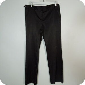 ATTENTION Evening Pants 10 Womens Black Satin Contemporary Fit Boot Leg